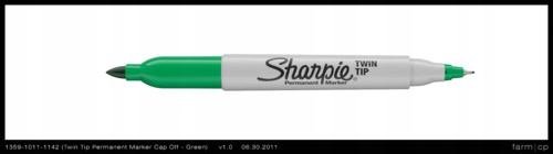 Markery permanentne Sharpie Twin Tip 8 kolorów Kod producenta 2065409