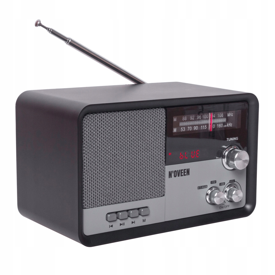 KLASYCZNE RADIO KUCHENNE RETRO BLUETOOTH AM/FM akumulator czarne
