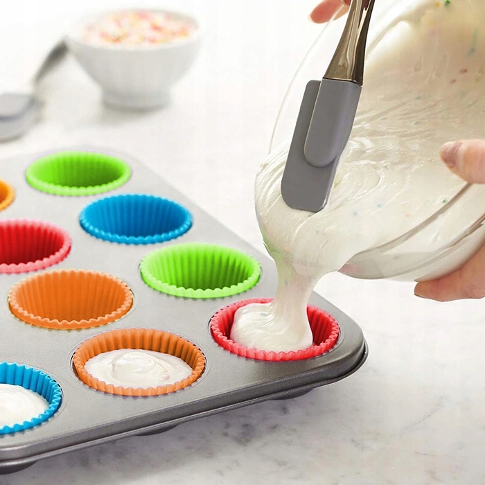 FOREMKI SILIKONOWE NA BABECZKI DO MUFFINEK 12SZT Marka Rossner