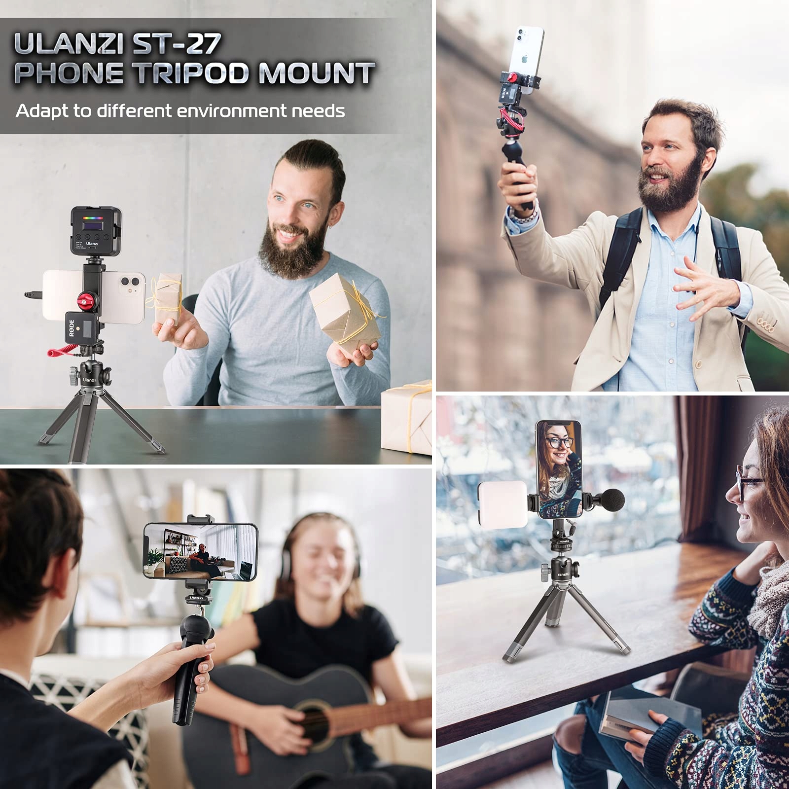 ULANZI ST-27 Metalowy Adapter Statywowy Uchwyt do Telefonu — miniatura 6