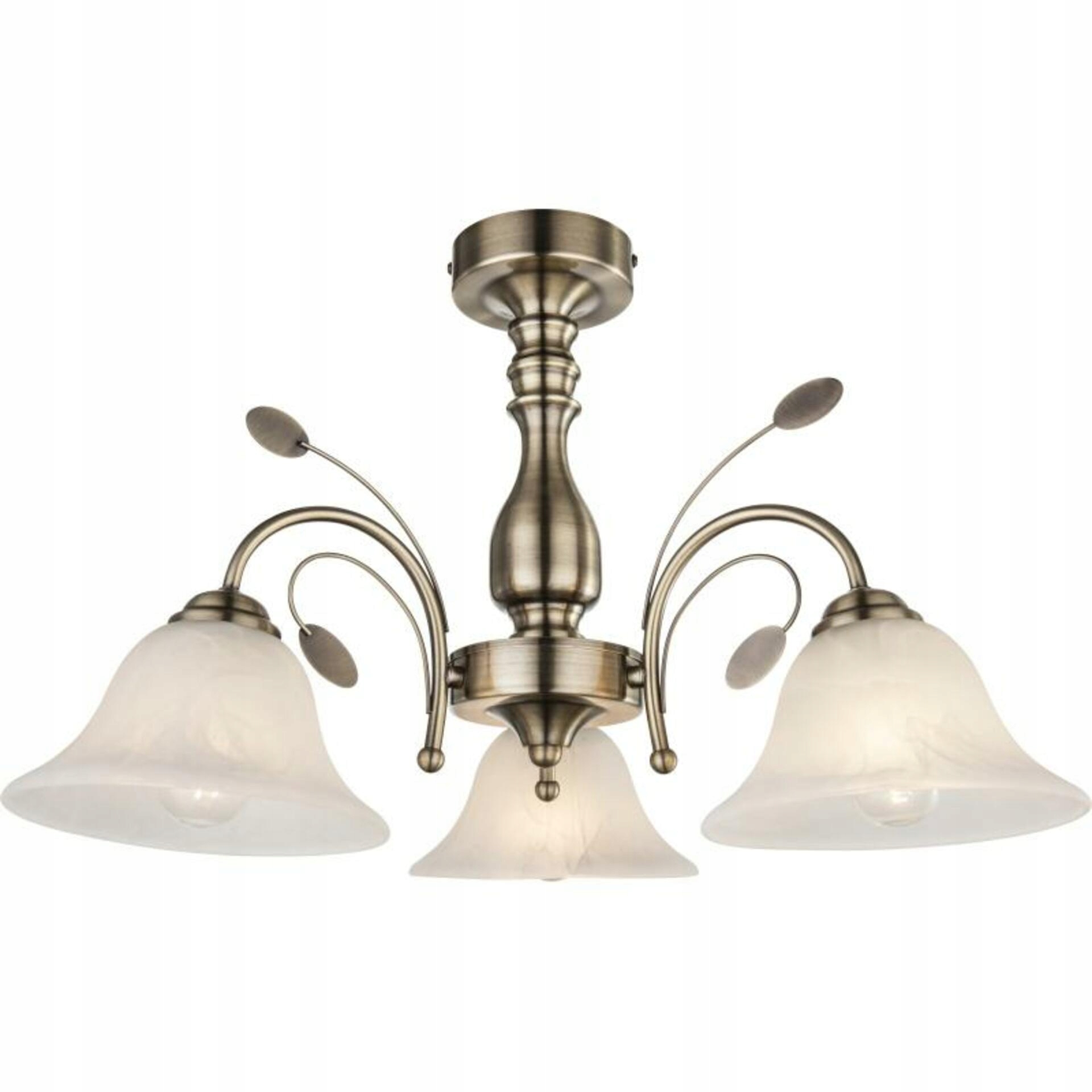 Stropné svietidlo Globo Posadas E27 mosadz/alabaster 3x60W 600mm