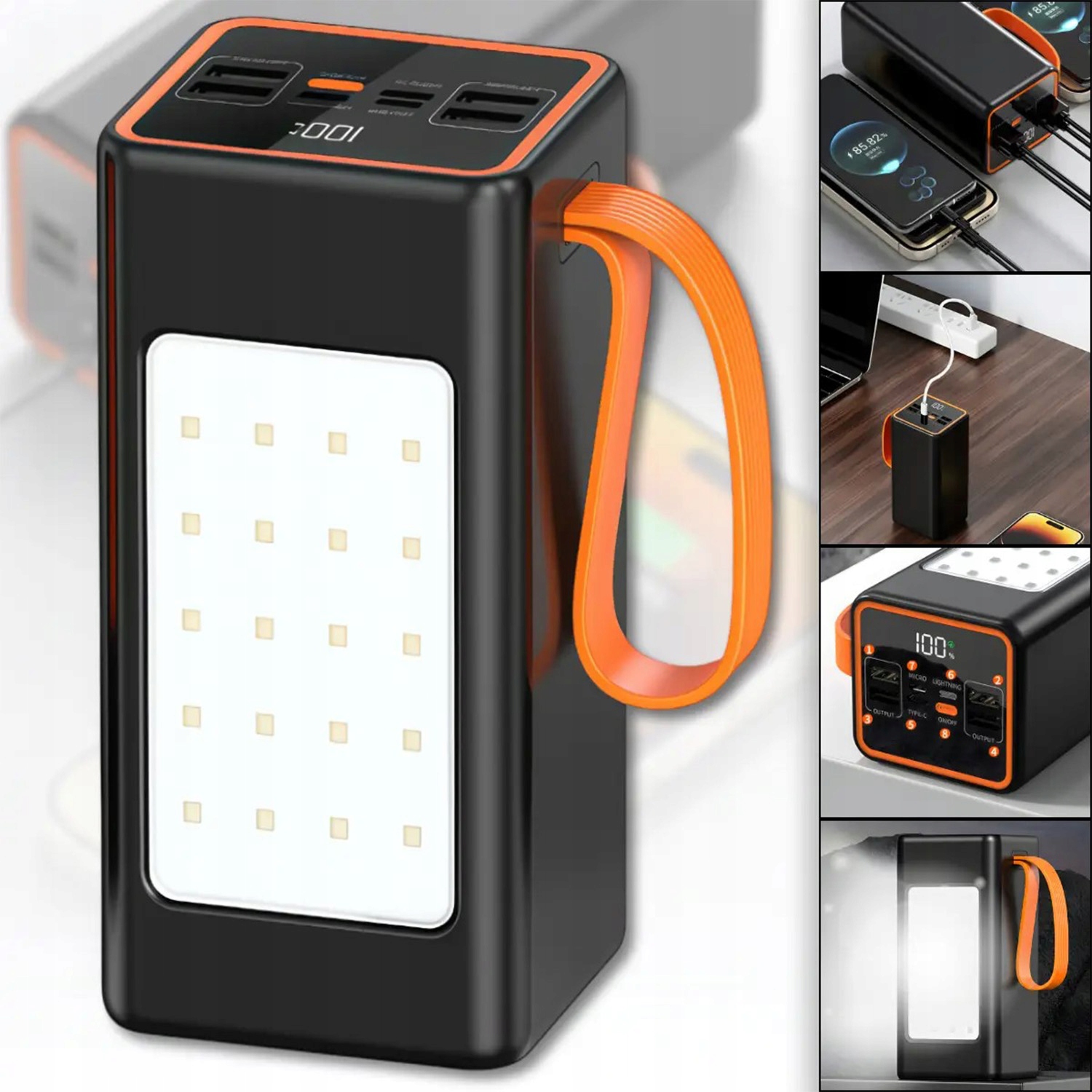 Powerbanka 50000 Mah Rychlé Nabíjení 20 W 4 W Usb-c Usb-a Led Pdc Výkonná