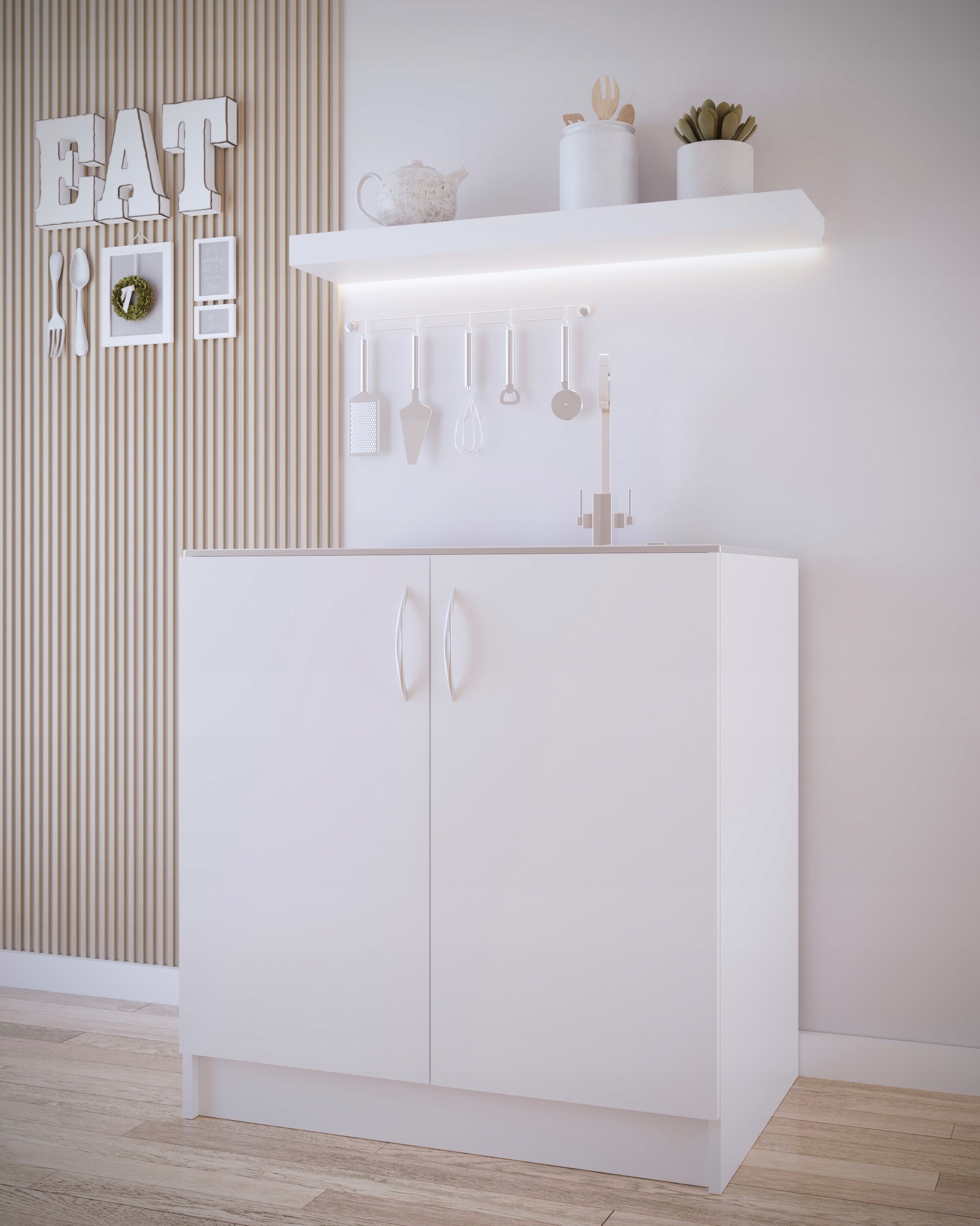 Skrinka Pod Umývadlo 80 cm Biela Drezová Kuchyňa