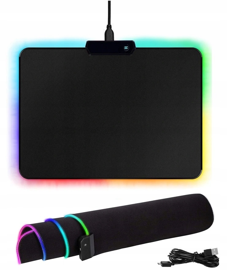 PODŚWIETLANA PODKŁADKA POD MYSZ GAMINGOWA LED DUŻA