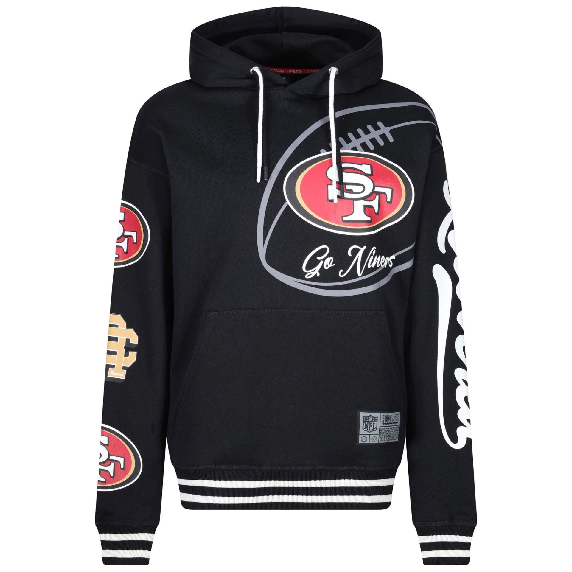 San Francisco 49ERS Nfl Go Niners Hoody Black Recovered