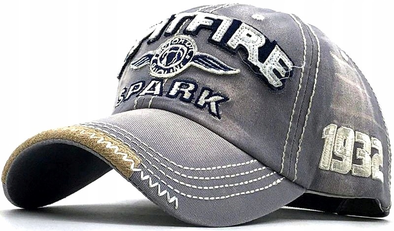 

Męska Czapka z daszkiem Jeansowa bejsbolówka retro