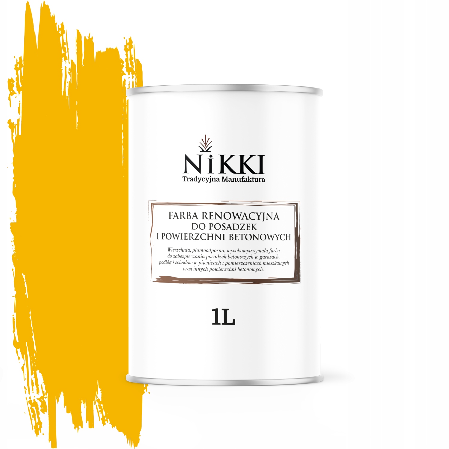 Farba Na Renováciu Betónových Podláh 1 L Žltá Kadmiová RAL1021 Vysoký Lesk