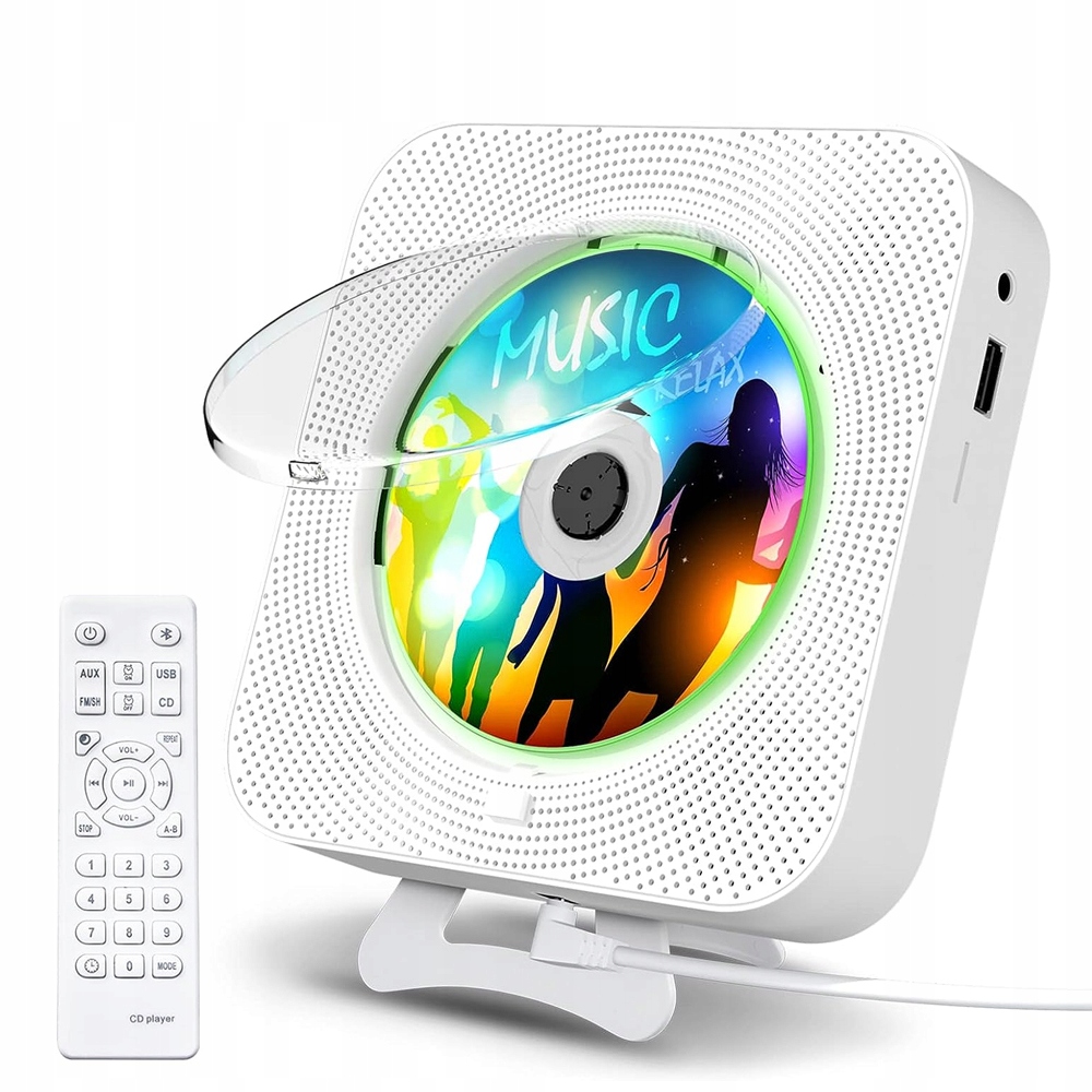 ODTWARZACZ BIURKOWY PRZENOŚNY CD Z ODBIORNIKIEM I TRANSMITEREM BT RADIO