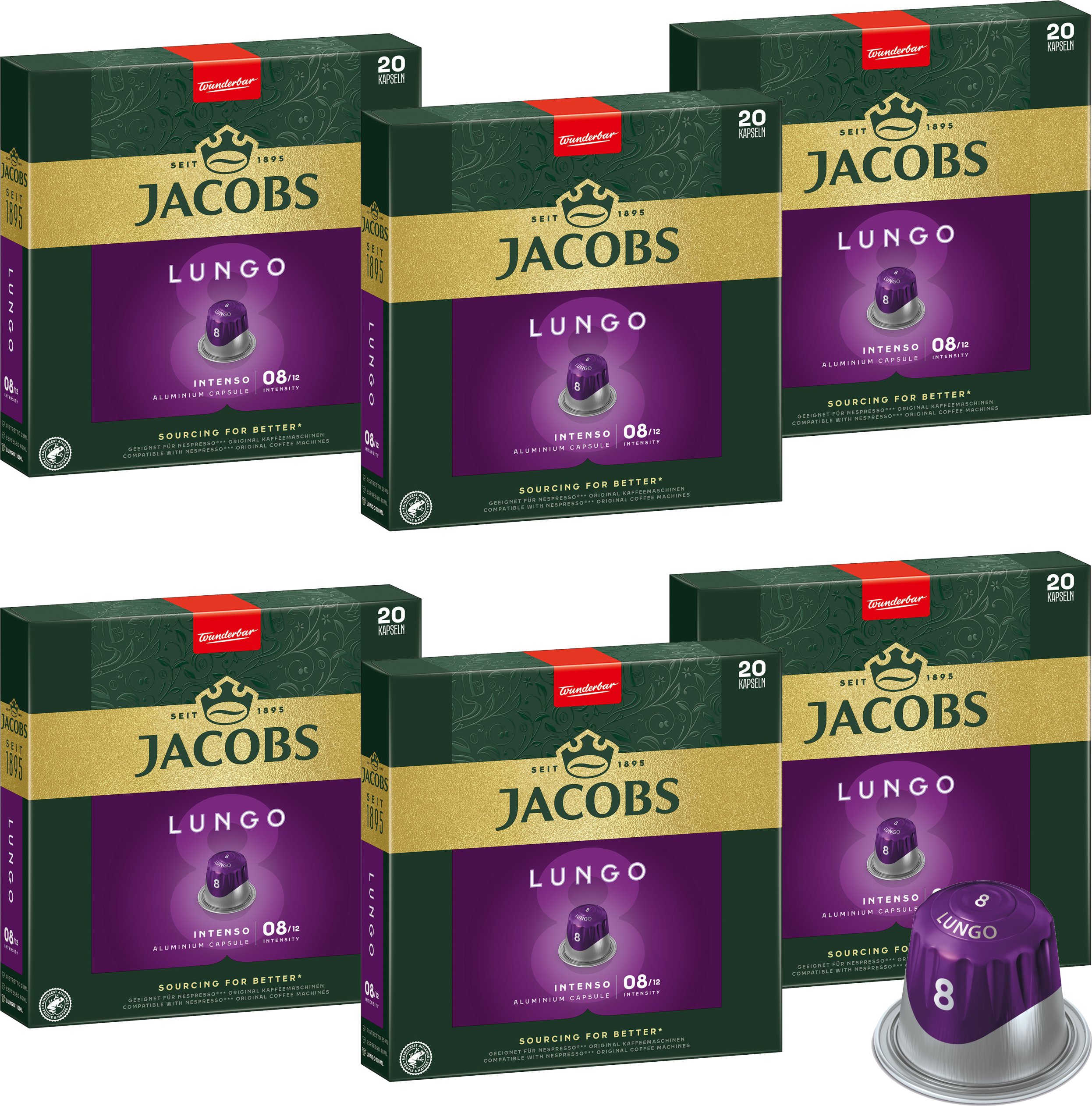 Káva pro Nespresso Jacobs Lungo Intenso 120 kusů