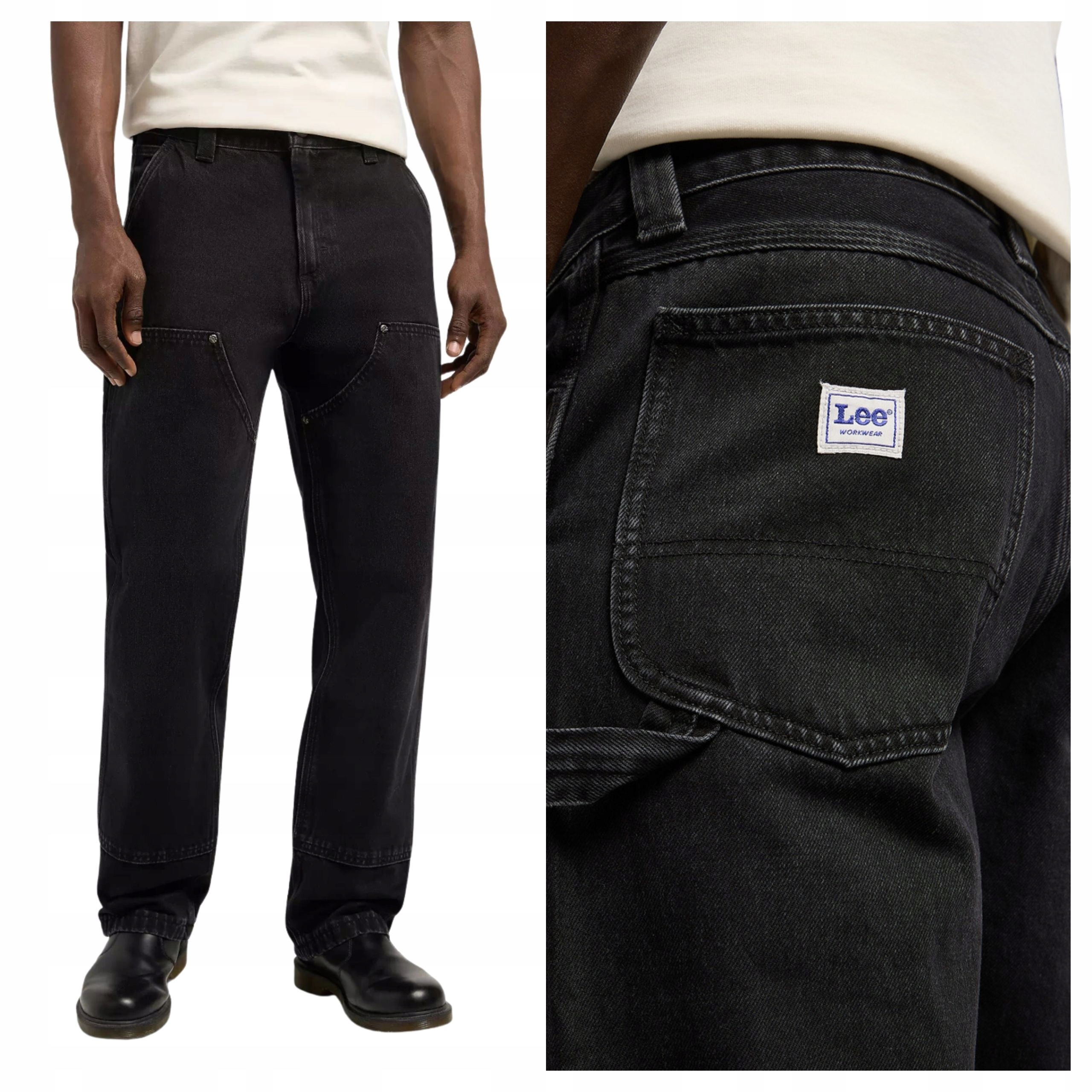 Pánské kalhoty Lee Double Knee Carpenter Modré bavlněné W36 L32