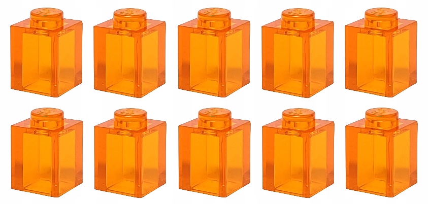 

Lego cegła 1x1 trans. pomarańcz 10 szt. 3005 30071