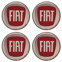 EMBLEMAT LOGO ZNACZEK SREBRNY-CHROM 3D Fiat 55 mm Marka Fiat