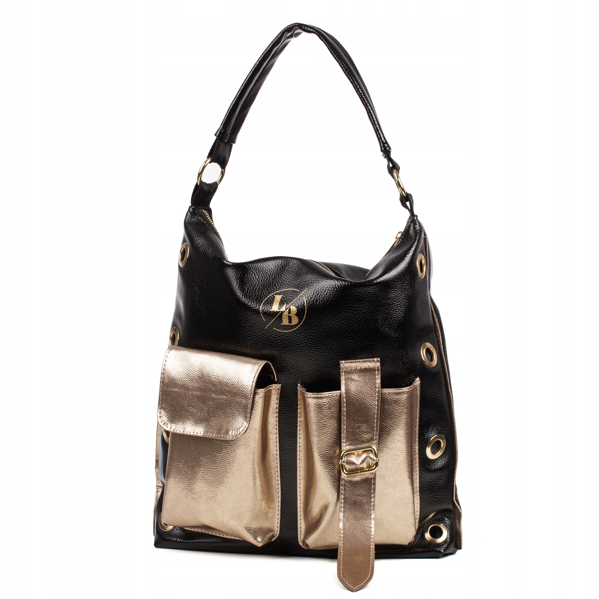 

Polska Torebka Laura Biaggi Shopper Logo Torba A4