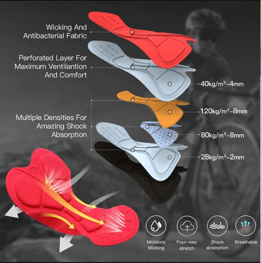 SPODENKI KRÓTKIE ROWEROWE KOLARSKIE SZORTY MĘSKIE Z WKŁADKĄ r XXL Model Wkładka 4D