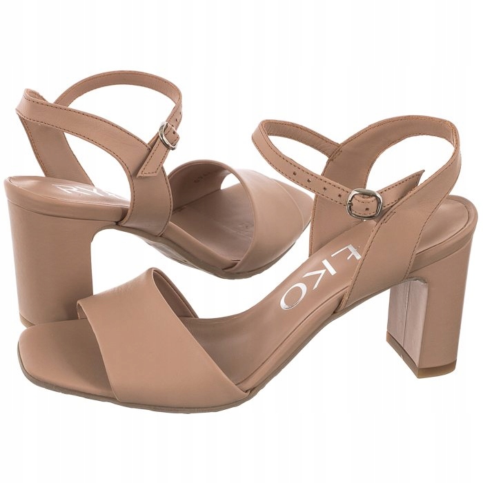 

Buty Damskie Sandały Skórzane Ryłko Beżowe 7VH61