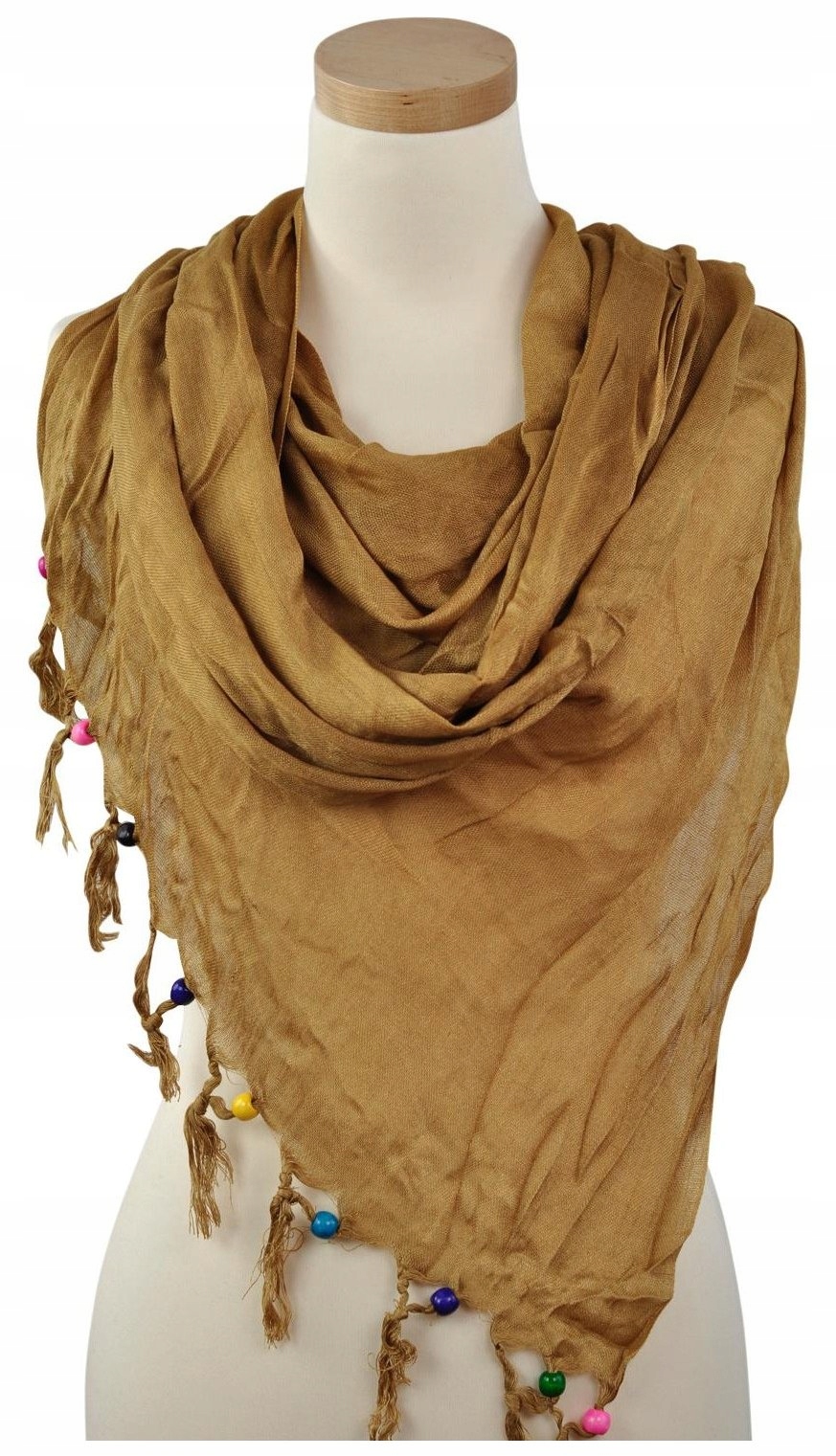 

Szaleo cienki Szal boho Frędzle koralik sz1200-3