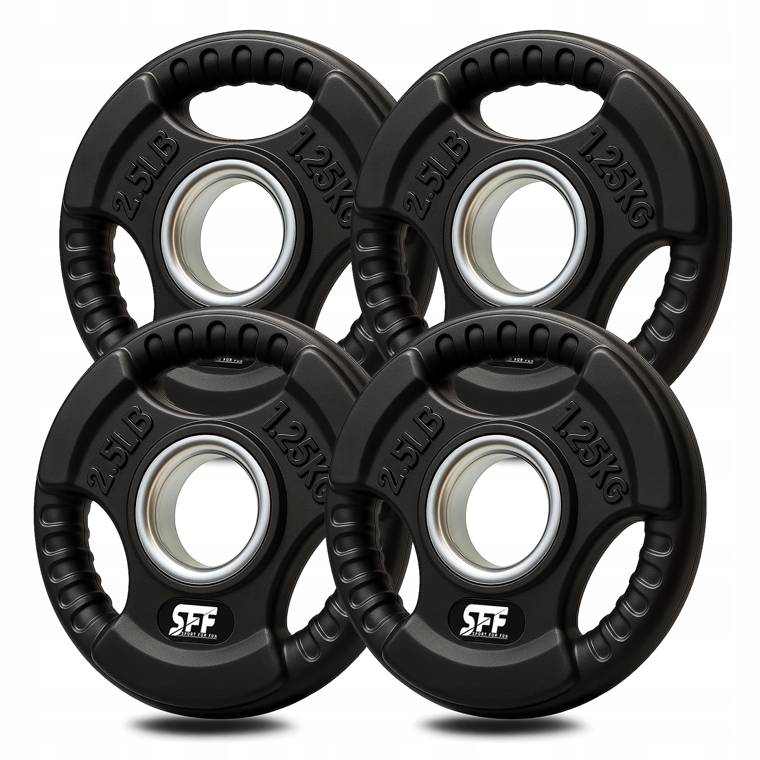 Obciążenie Olimpijskie 4x1,25KG Gumowane 51MM Wytrzymałe Solidne Zestaw