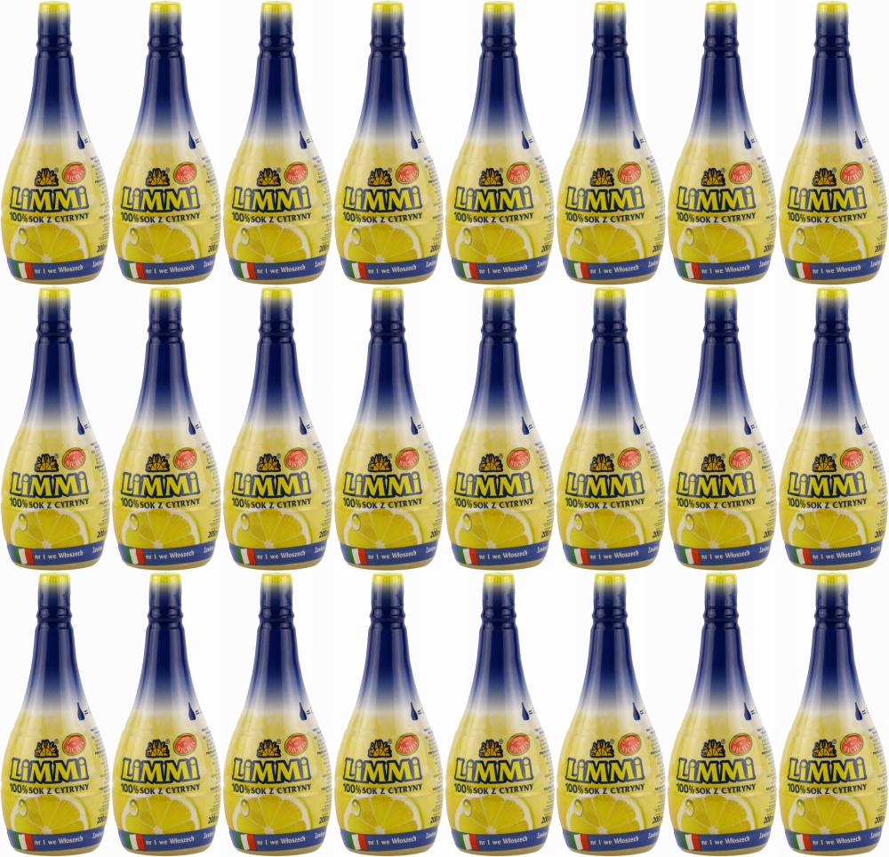 Sok z sycylijskich cytryn sok 100% Limmi 200ml x 24 sztuki