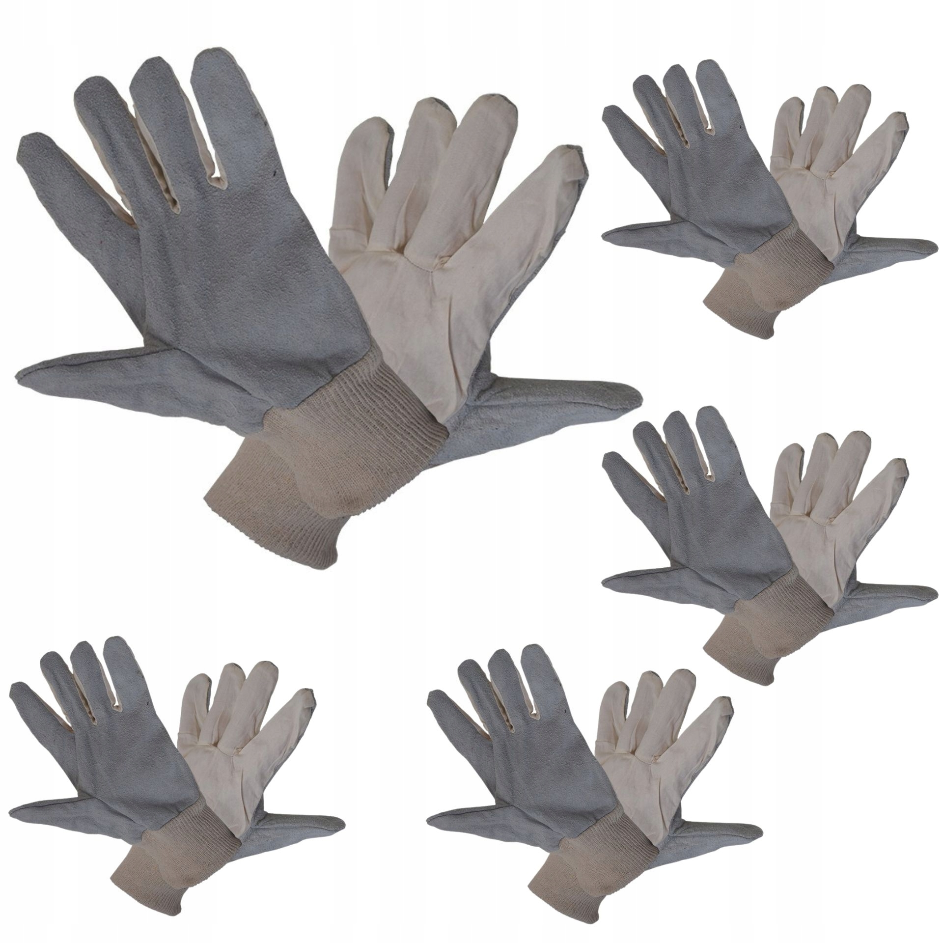 Rękawice robocze SKÓRZANE DWOINA MIĘKKIE x5