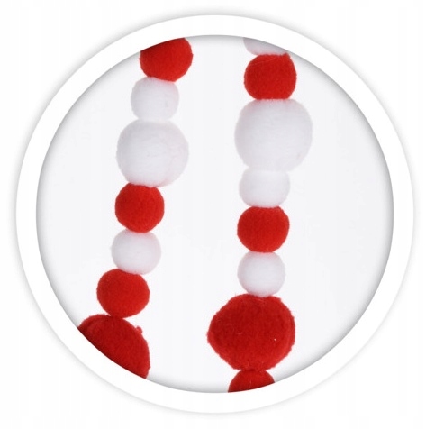 

Łańcuch z pomponów Girlanda na choinkę Kuleczki