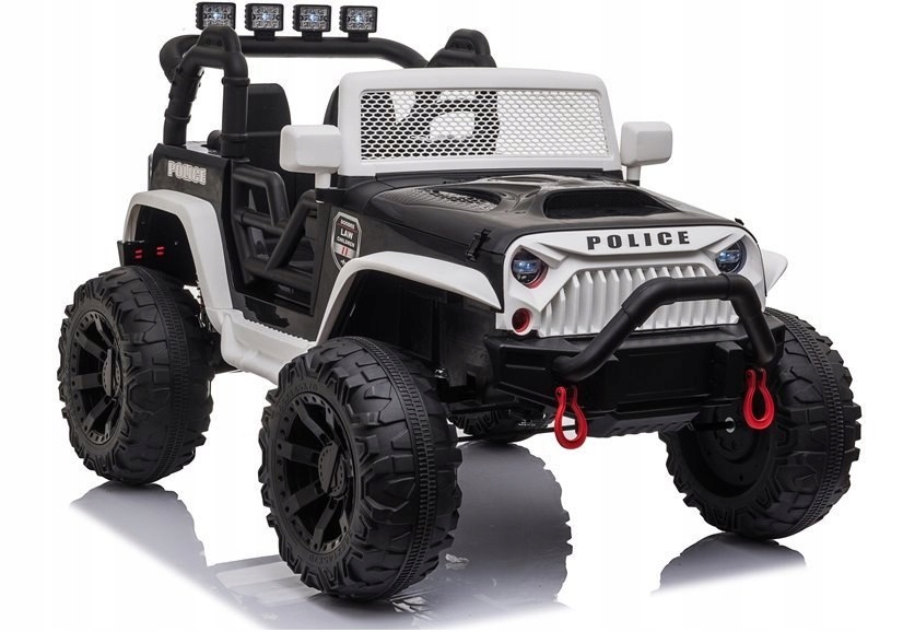 Auto na Akumulator JC666 Policyjny Biały Lean Cars