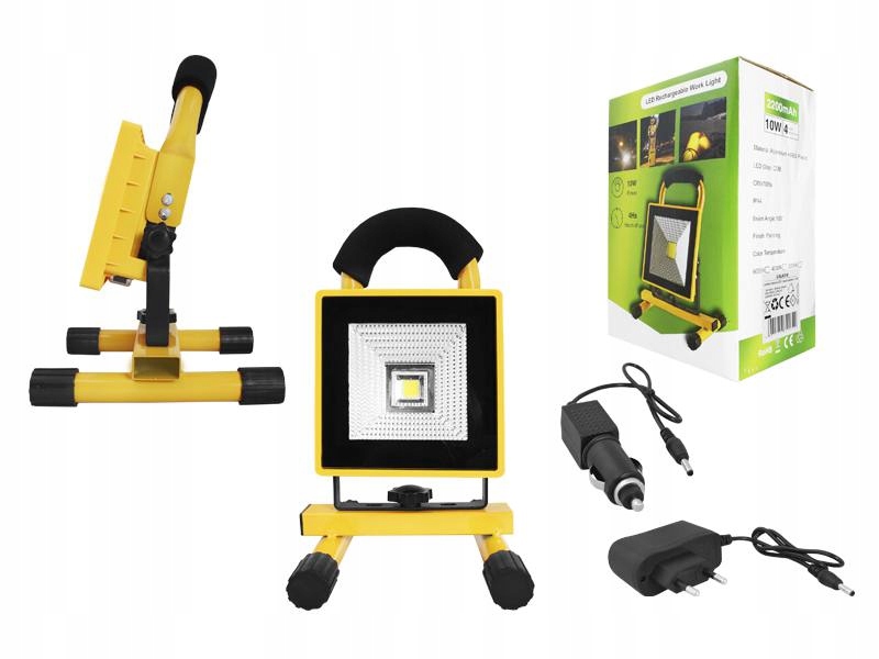 LAMPA ROBOCZA HALOGEN LED 20W SLIM Z AKUMULATOREM Marka Lamex