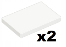 

Lego 26603 Tile 2x3 Biały 2 szt. Nowa