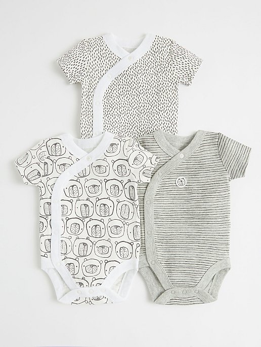

GEORGE_62-68_3PACK_BODY krótki rękaw _mac&moon