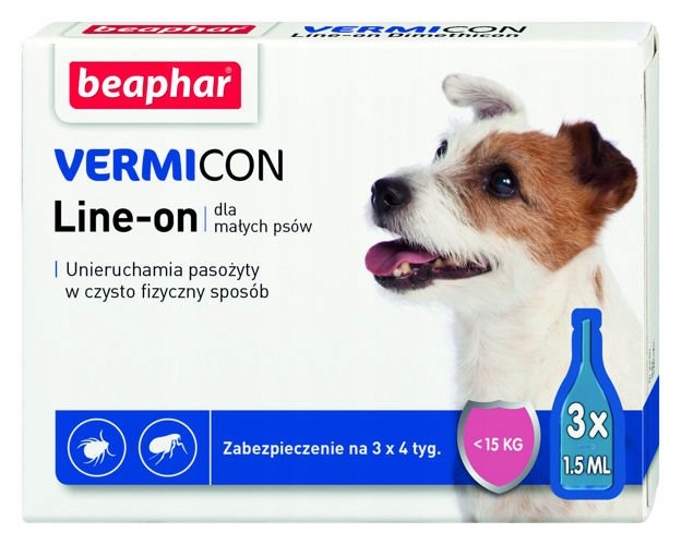 Levně Beaphar Vermicon Line-On Dog S Kapky proti ektoparazitům pro psy