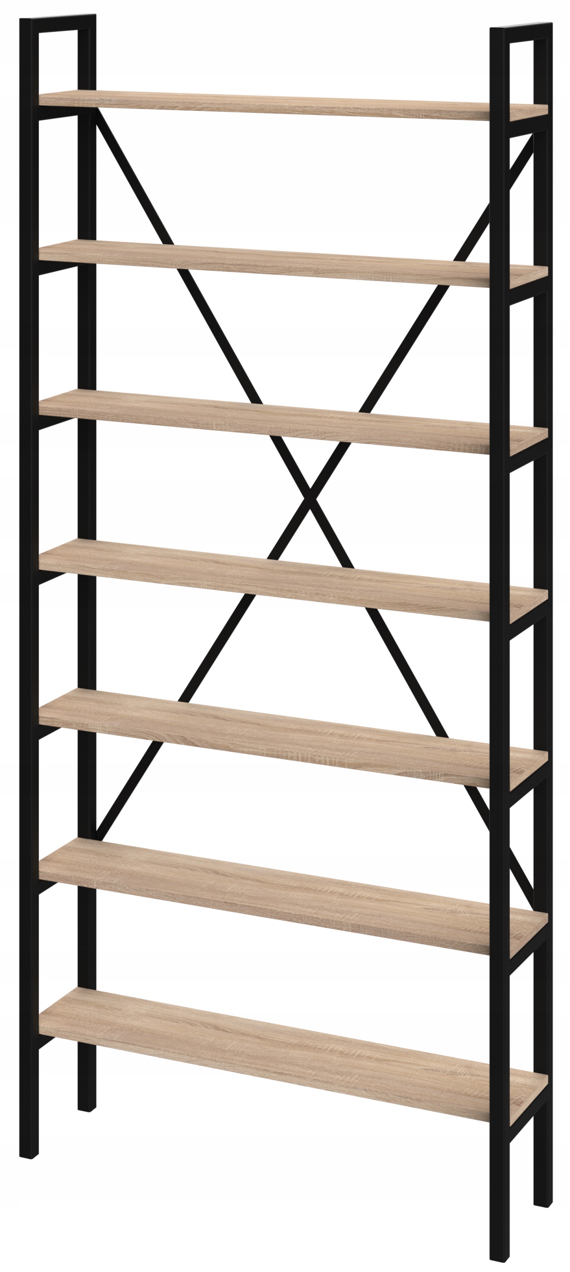 Regál Loft Medium-LAM 220x100x20 D7 na knihy (více barev desky)