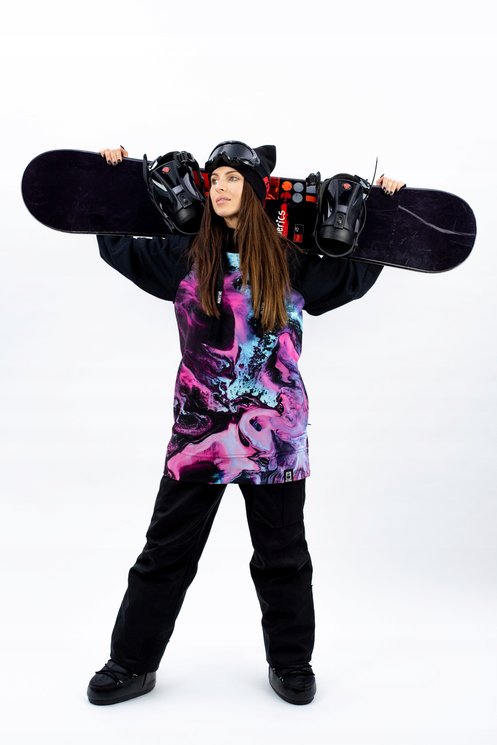 Damska Bluza Snowboardowa Marble Neon L Materiał dominujący inny