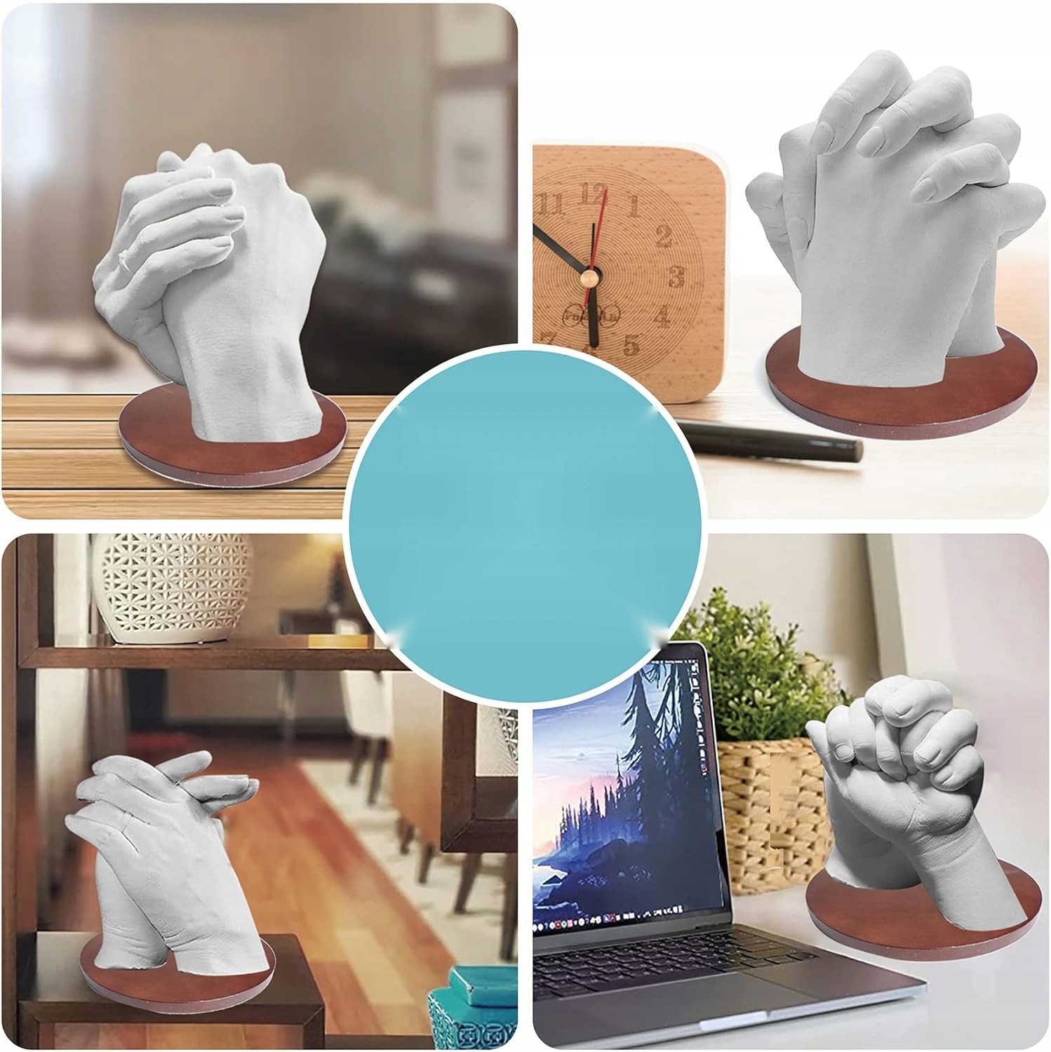 3D rankų liejimo rinkinys porai ir šeimai – išskirtiniam suvenyrui – papildoma nuotrauka 4
