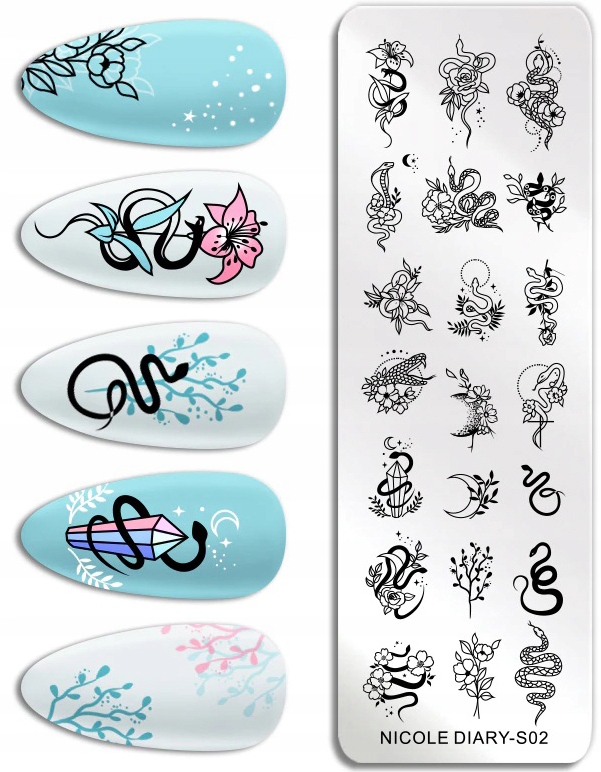 BLASZKA DO PAZNOKCI PŁYTKA DO STEMPLI NICOLE S02