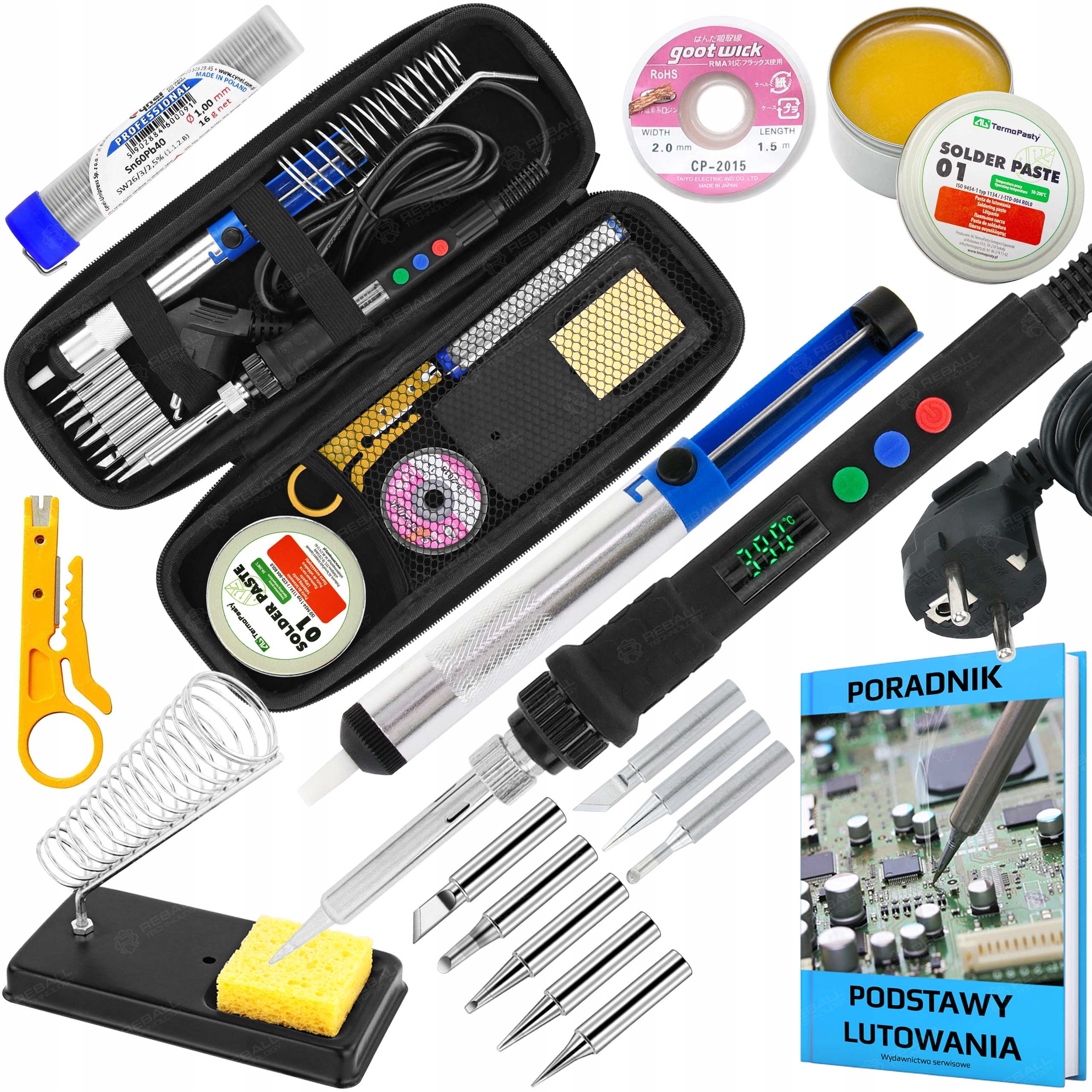 Přesná Páječka Reball S801B 80W S Regulací Teploty Set 13v1