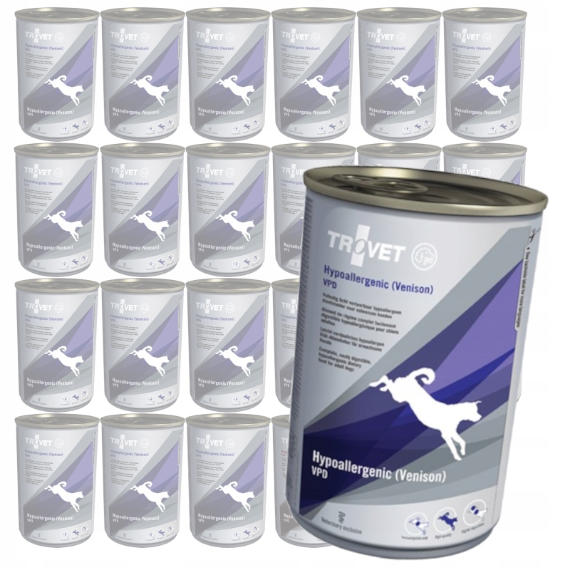 Levně Trovet Hypoallergenic Vpd Venison 24x400g Vlhké Krmivo se zvěřinou pro psa
