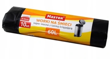 

Worki Na Śmieci 60L A'10 Z Taśmą Super Mocne