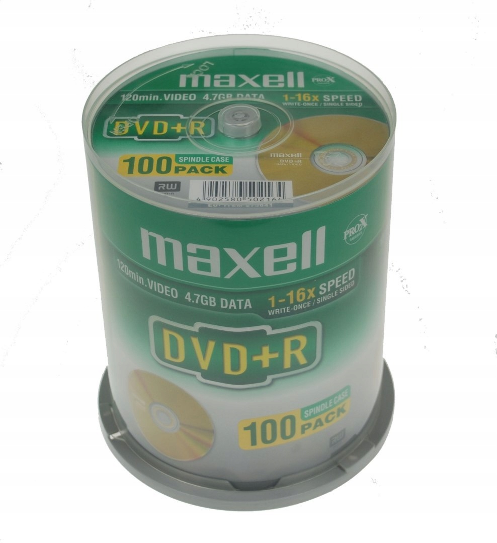 Maxell Dvd+r 4,7GB 16X CAKE*100 275641,30 Gb