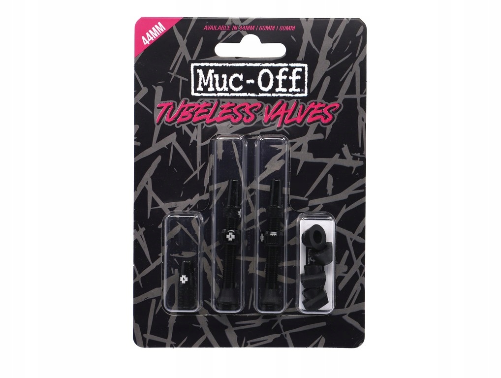 Ventily Muc-Off Tubeless Valve V2 sada 44 mm černé