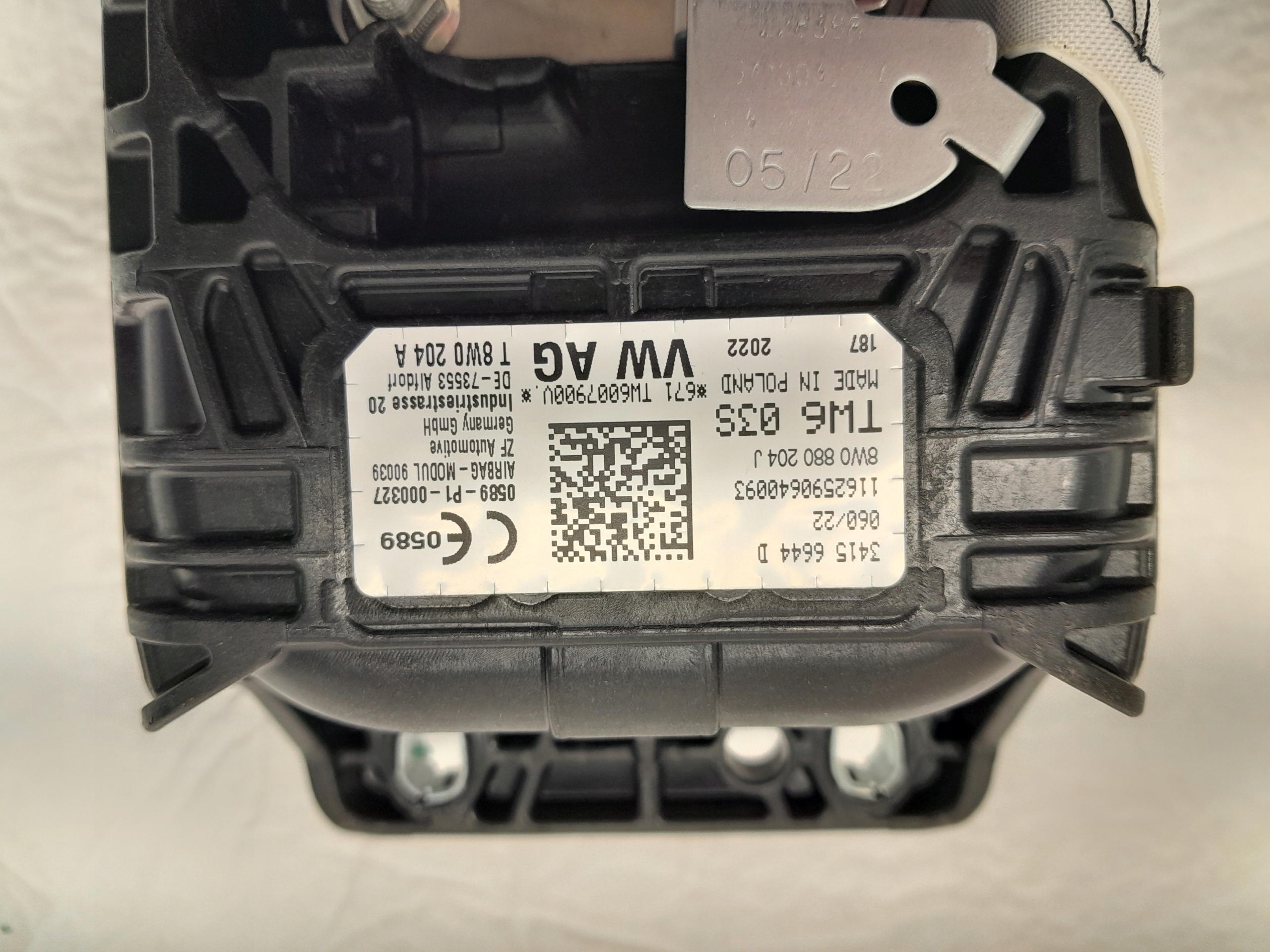 AUDI A4 B9 LIFT passenger airbag airbag