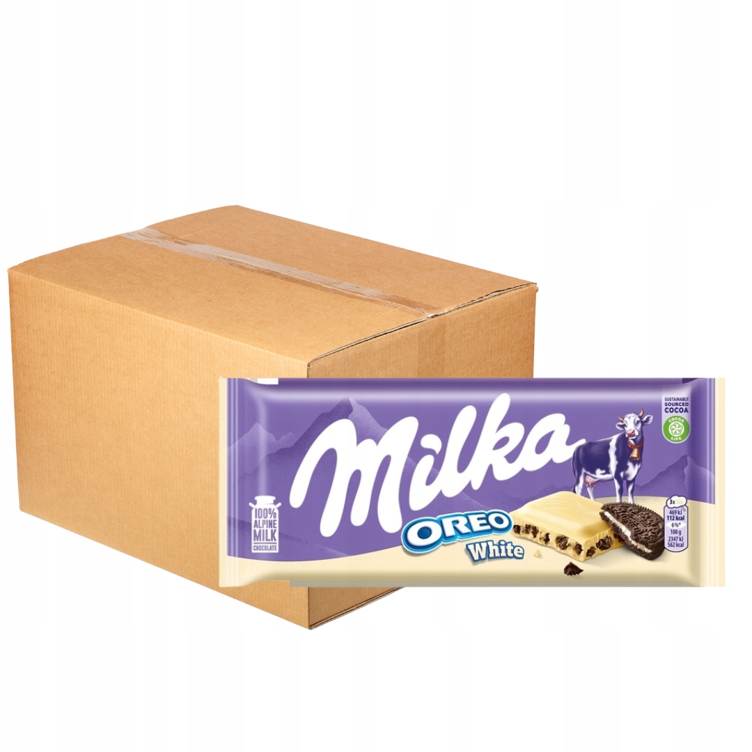 Levně Milka Bílá čokoláda Oreo White 100 g x 22 kusů