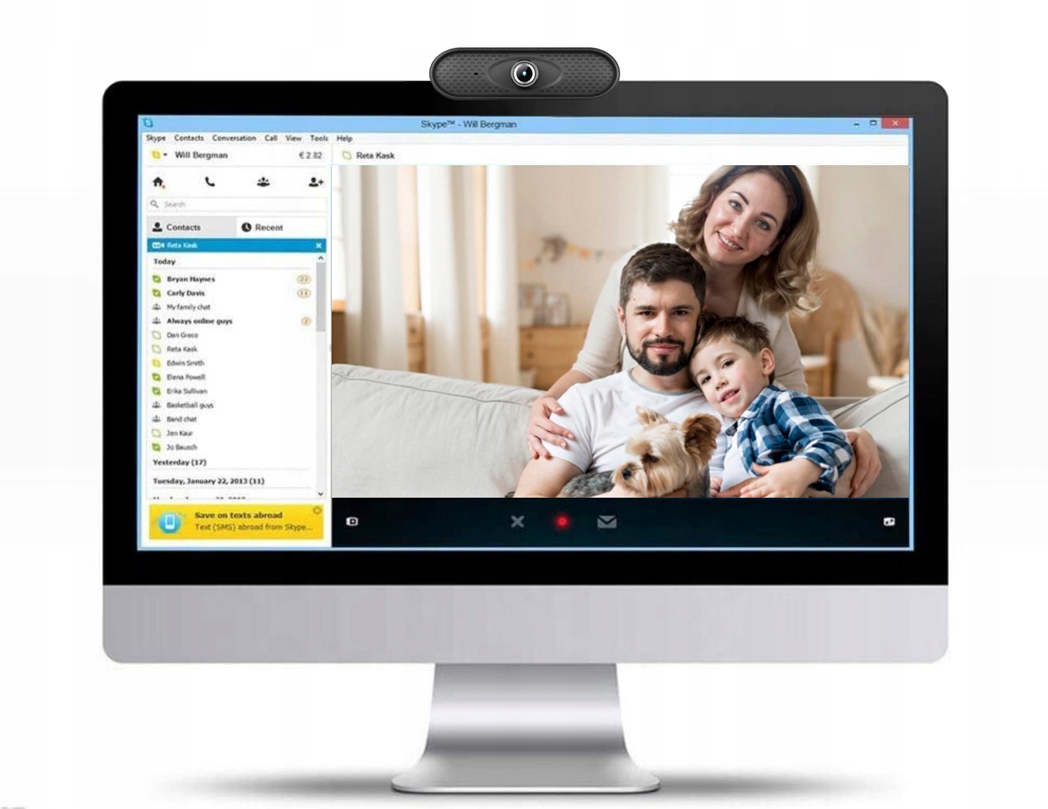PC WEBKAMERA MIKROFONNAL, FULL HD, ÓRÁKHOZ Márka márkanév nélkül