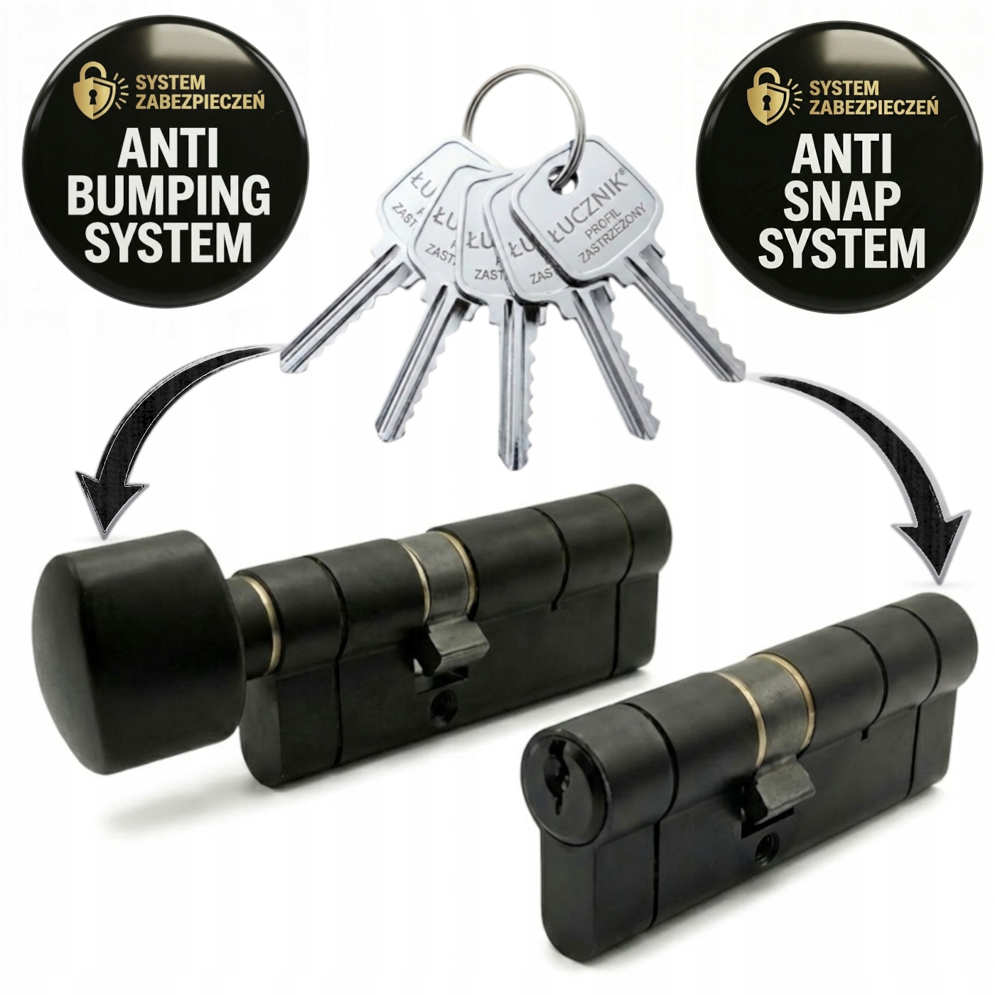 Černé Vložky Do Zámku Dveří Bubínkové 30/60 Na Jeden Klíč 30x60