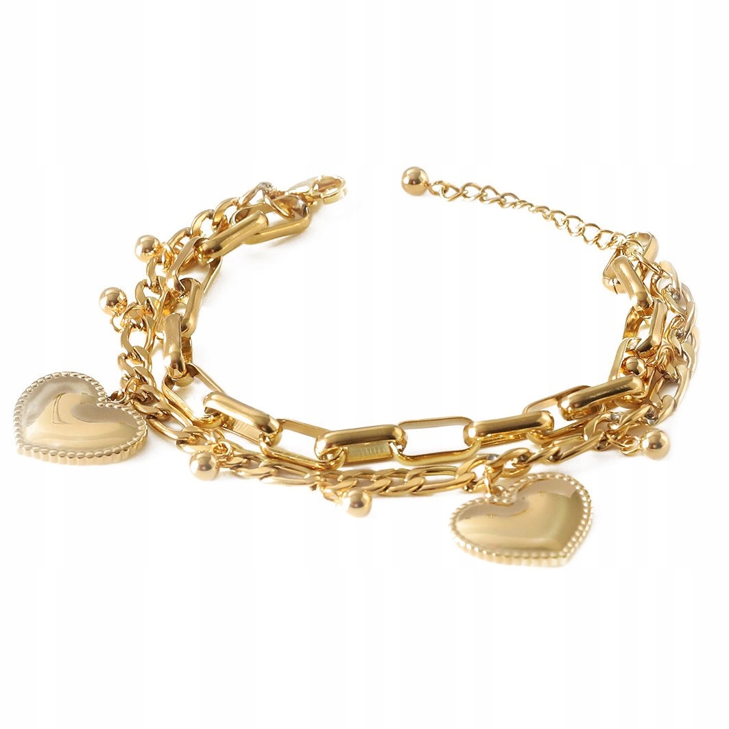 

Bransoletka łańcuch Stal Szlachetna Pozłacana