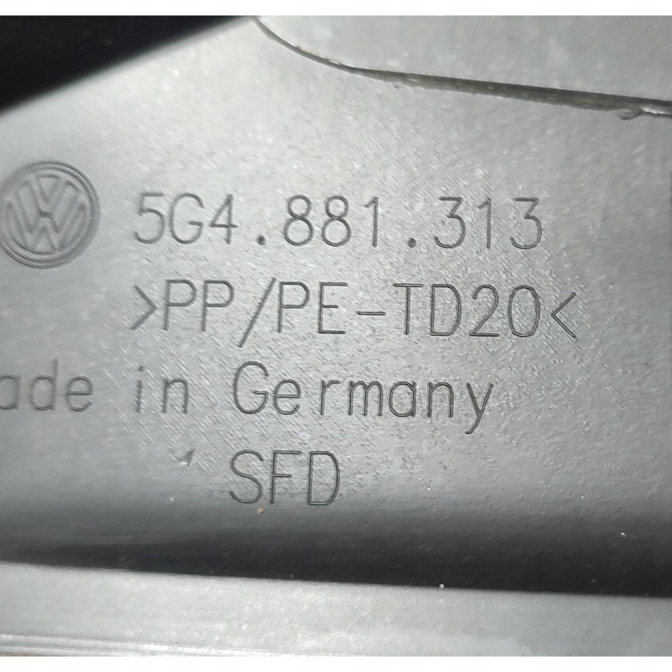 plastic seat front side left Volkswagen Caddy 5G4881313