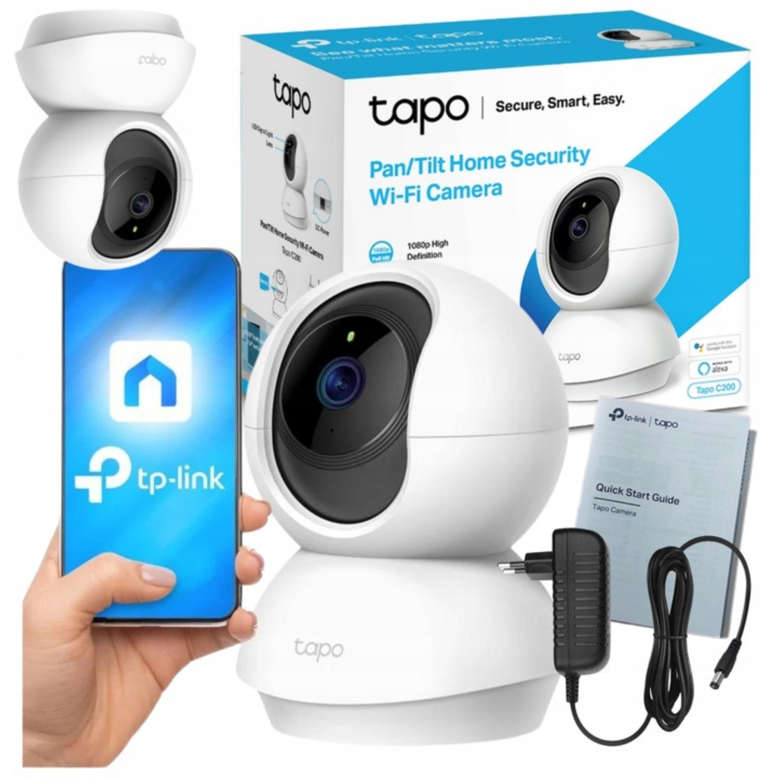 Bezprzewodowa Kamera Full Hd 1920x1080 Ip Obrotowa Tp-link Tapo C200 Wi-Fi