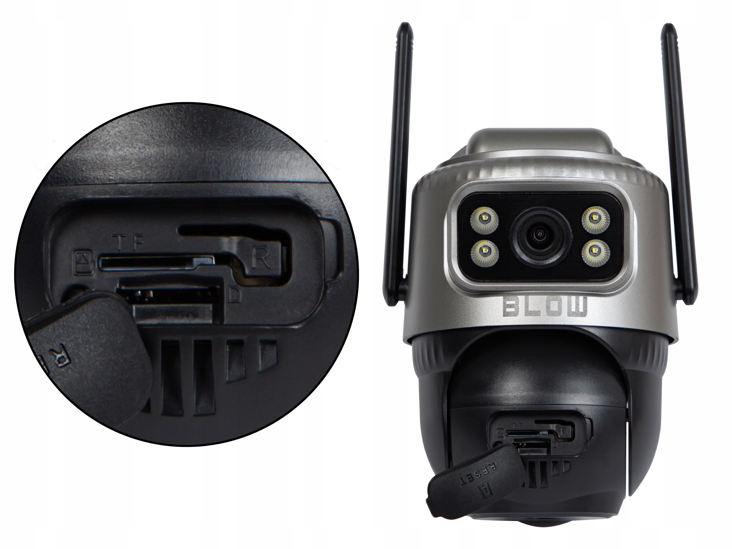 KAMERA WiFi IP 4MP SOLARNA 2 OBIEKTYWY ZEWNĘTRZNA BEZPRZEWODOWA SMART IP66 Marka Blow