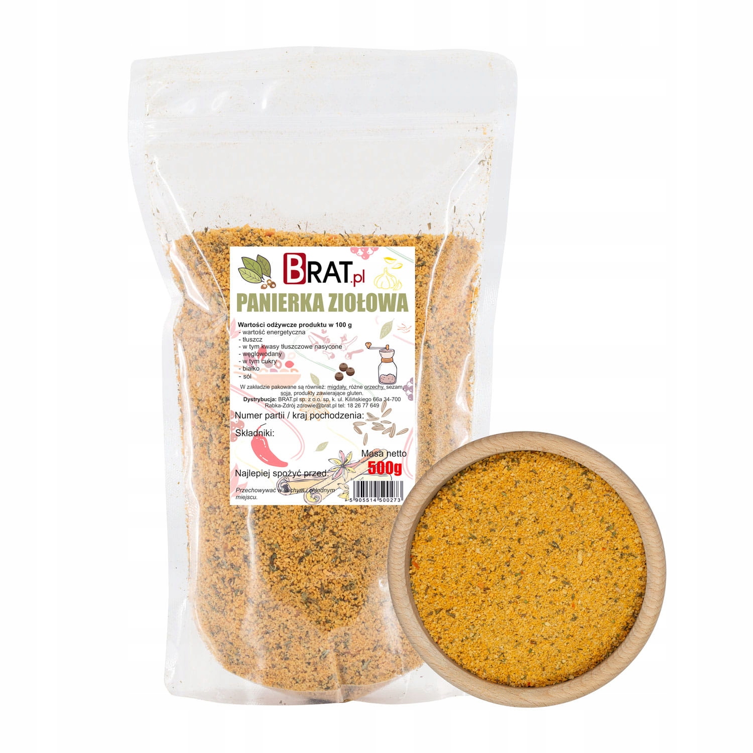 Levně 5 x Brat Obalovací Směs Bylinná 500 g