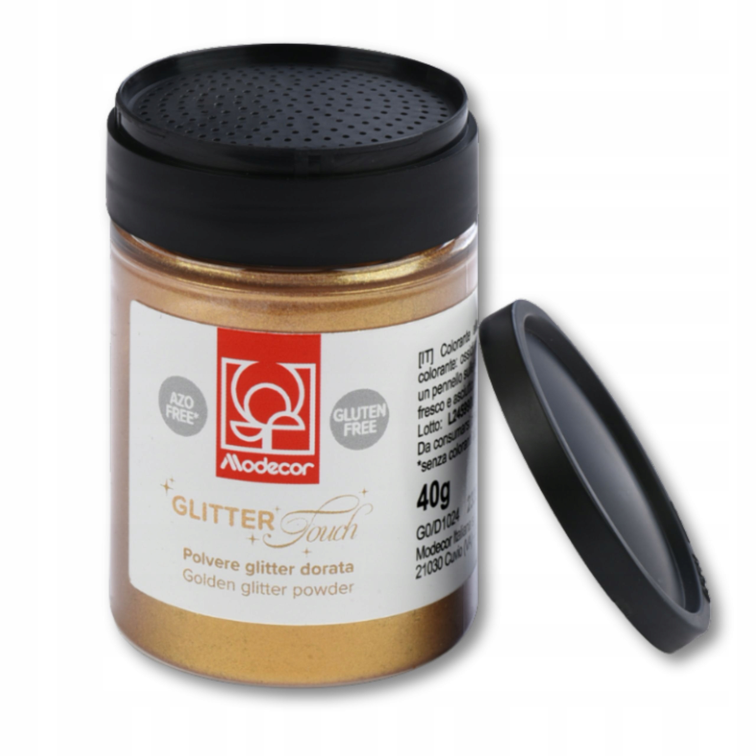 Brokat jadalny Posypka Złota Metaliczna Modecor 40g Złoto W Proszku na tort