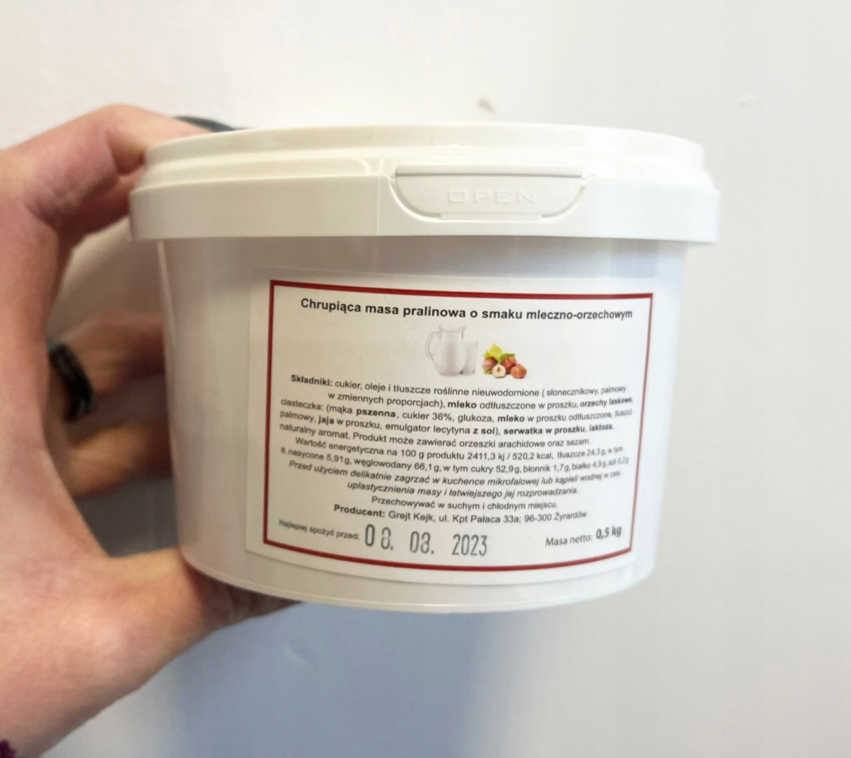 Levně Křupavá Hmota Mléčno-ořechová Pralinka S Sušenkami 0,5 kg Křupka