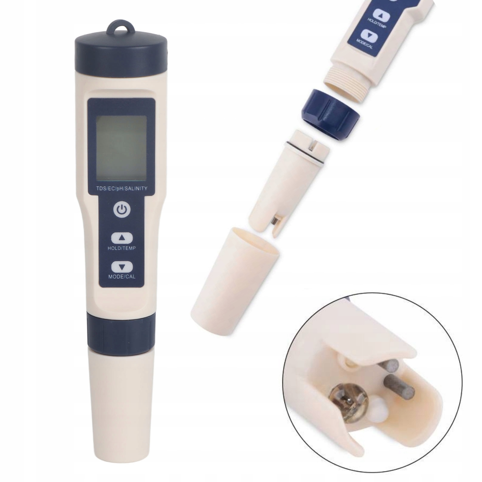 Měřič Ph Vody Kyselinoměr Tester Ph Vody Akvárium Bazénu Teplota 5V1